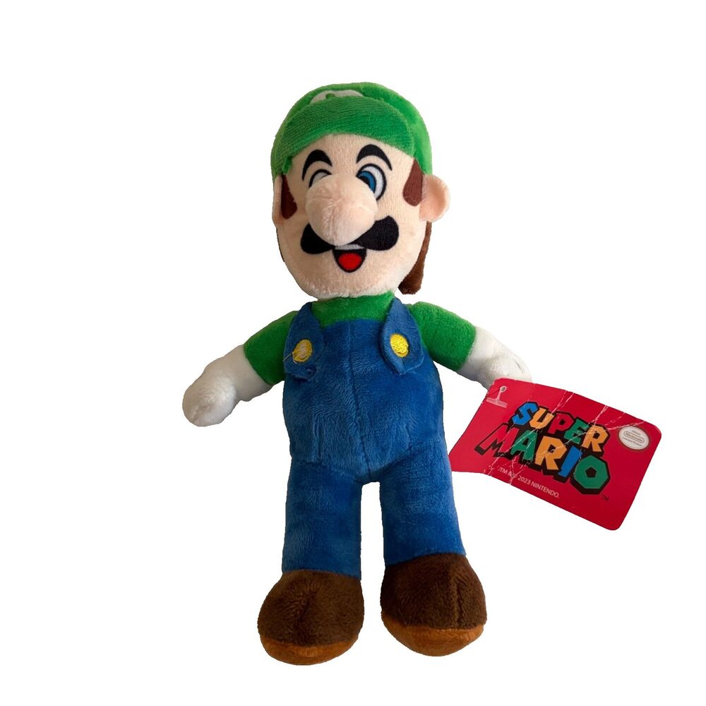 Super Mario Plush Stuffed Toy Luigi 2023 Nintendo 8" NWT